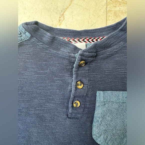 Sovereign Code Blue Navy Doncaster Long Sleeves 3 Buttons Henley Shirt size 6 - Picture 4 of 9